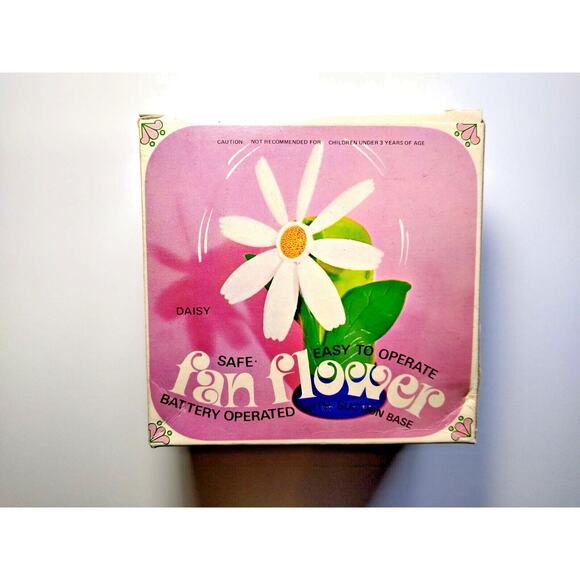1960s Flower Power Daisy Plastic Fan Hong Kong Vintage Kitsch Retro Groovy Mod - Picture 2 of 8